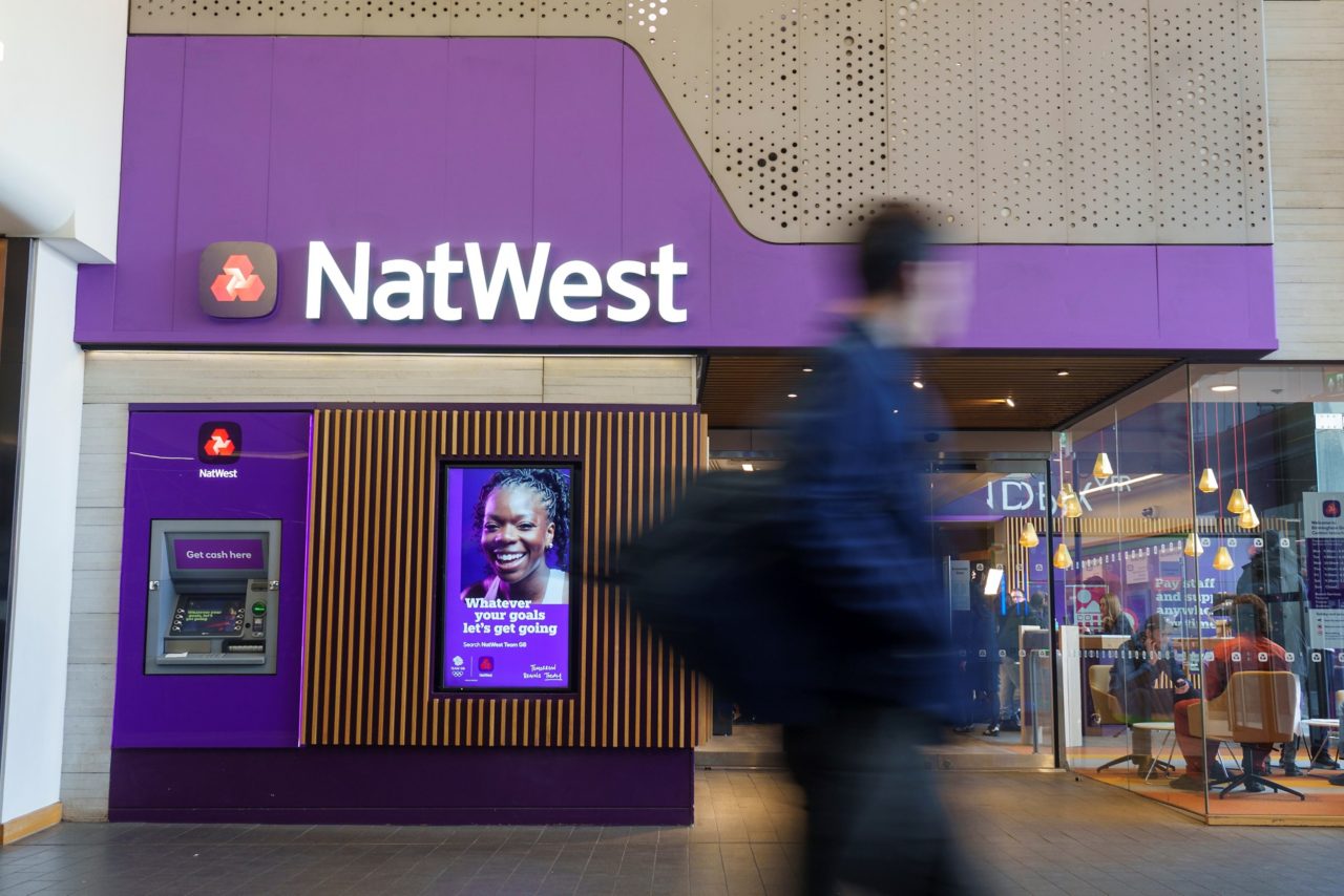 this images shows the outside of NatWest’s Birmingham branch in Grand Central Station.