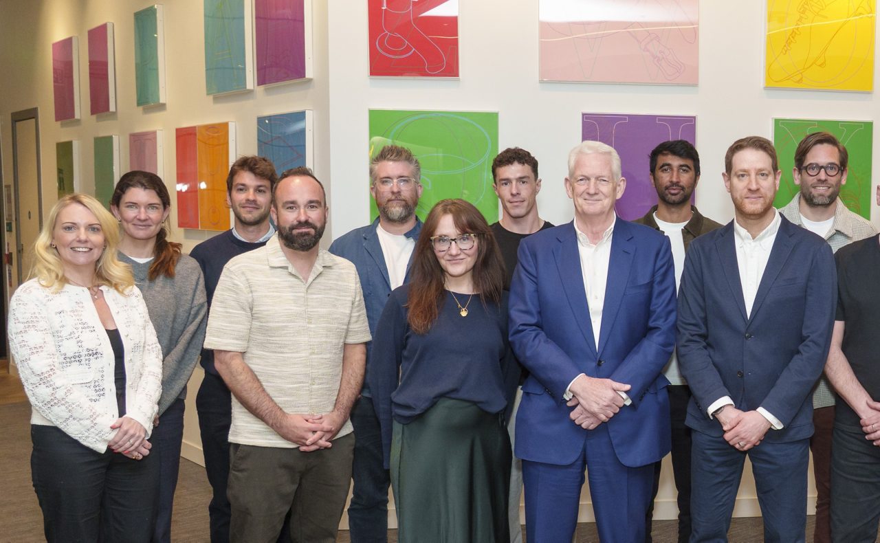This image shows NatWest’s Chair, Rick Haythornthwaite and NatWest colleagues alongside the latest cohort of businesses on our Fintech programme.