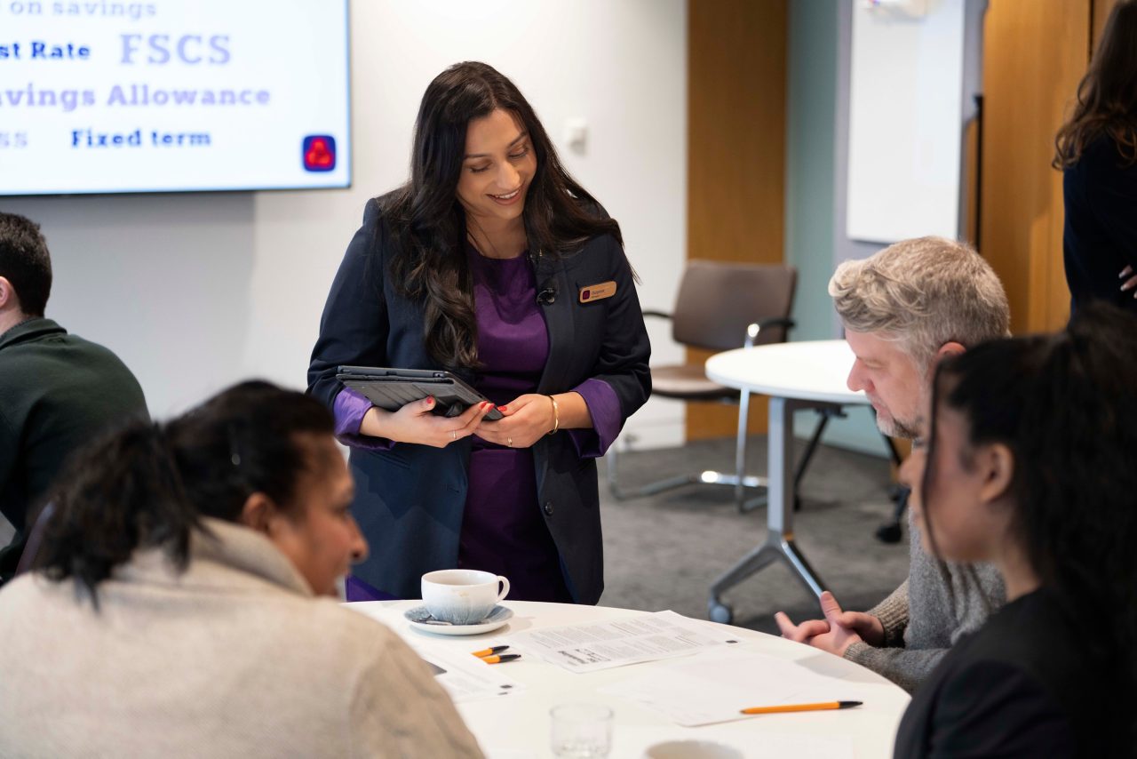 NatWest colleague delivering Financial Foundations workshop to customers and community members