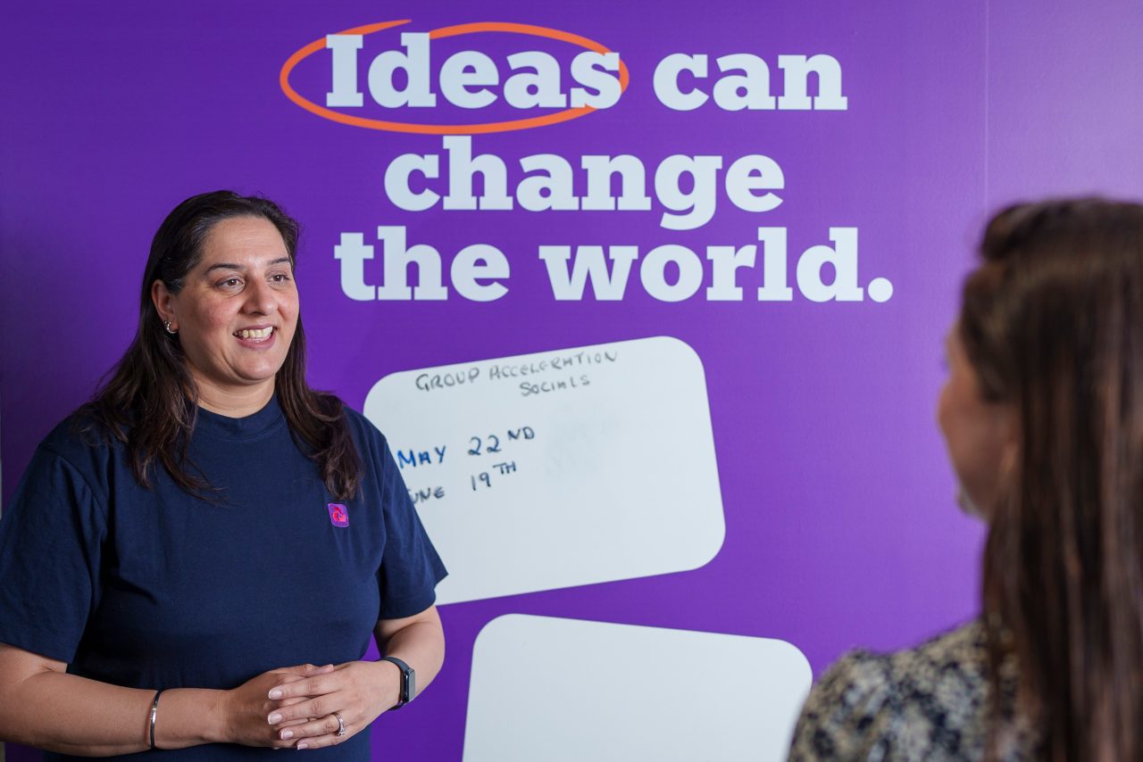 This images shows two women in our Birmingham Accelerator.