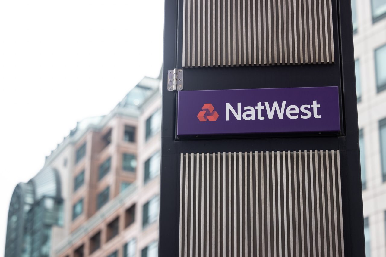 Sign with NatWest name and branding on