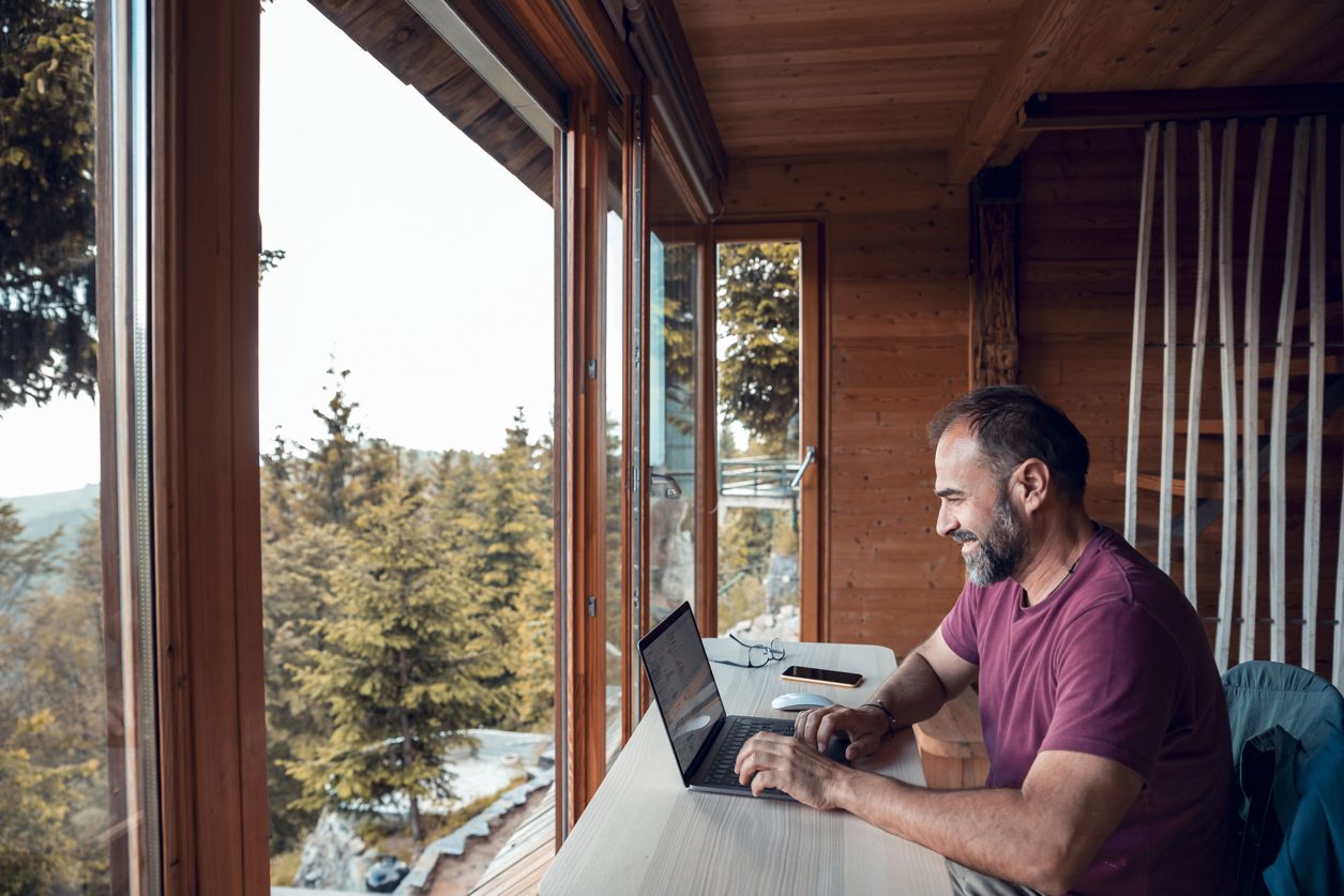 man on his laptop